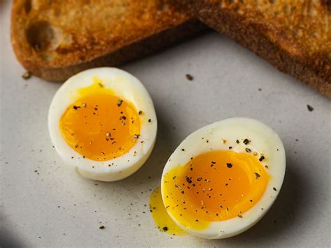 soft boiled eggs with runny yolk